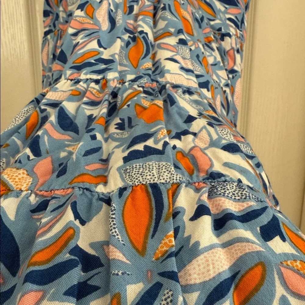 THML Blue and Orange Floral Dress - Picture 9 of 11
